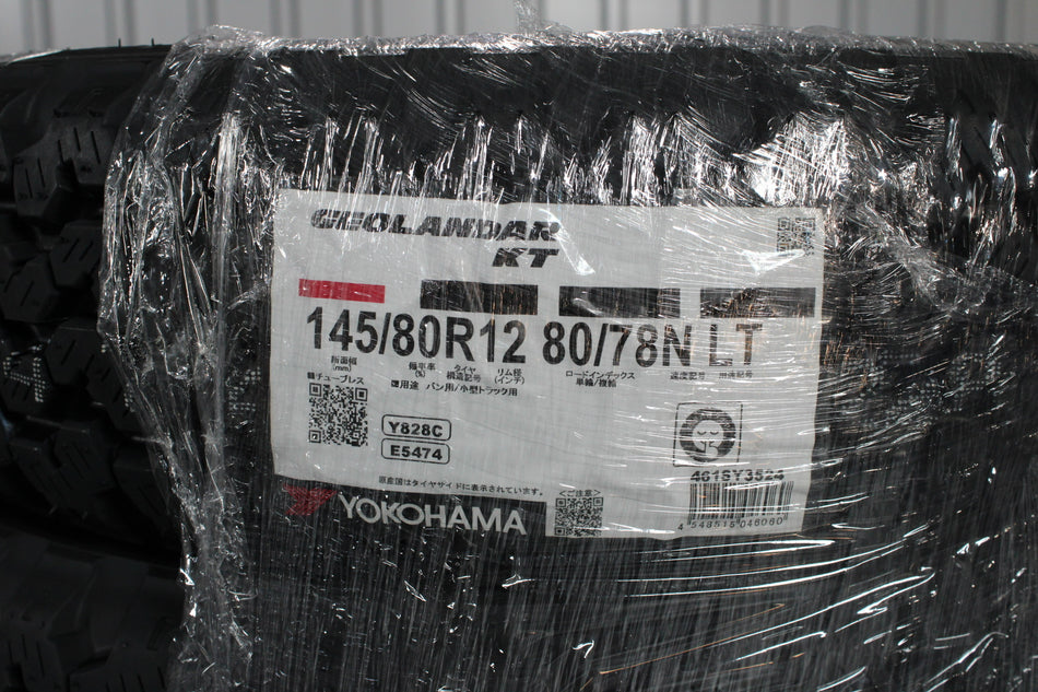YOKOHAMA GEOLANDAR KT 145/80R12 DOT TIRE SET MINITRUCK 4 pcs
