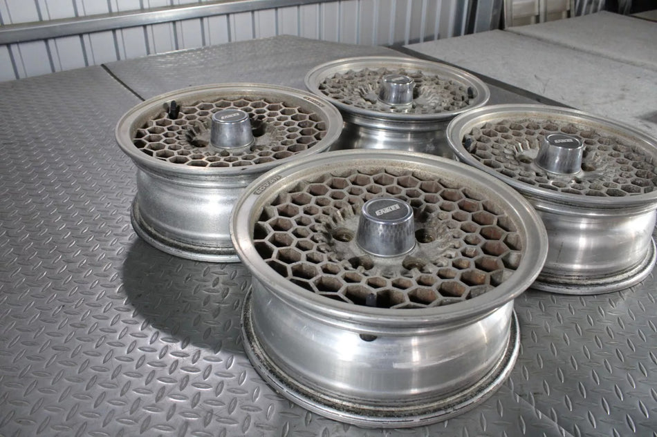 ADVAN 14INCH ALUMINUM ALLOY HONEYCOMB WHEELS 5.5JJX14 20 5HOLES PCD114.3 JAPAN