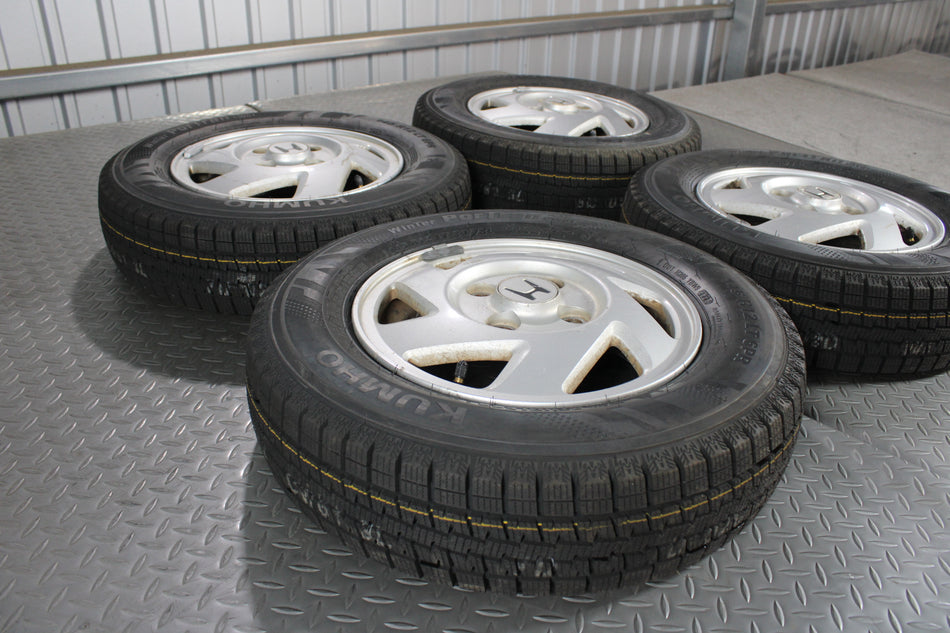 HONDA ALLOY WHEELS KUMHO 145 R12 DOT TIRE SET MINITRUCK 4 pcs